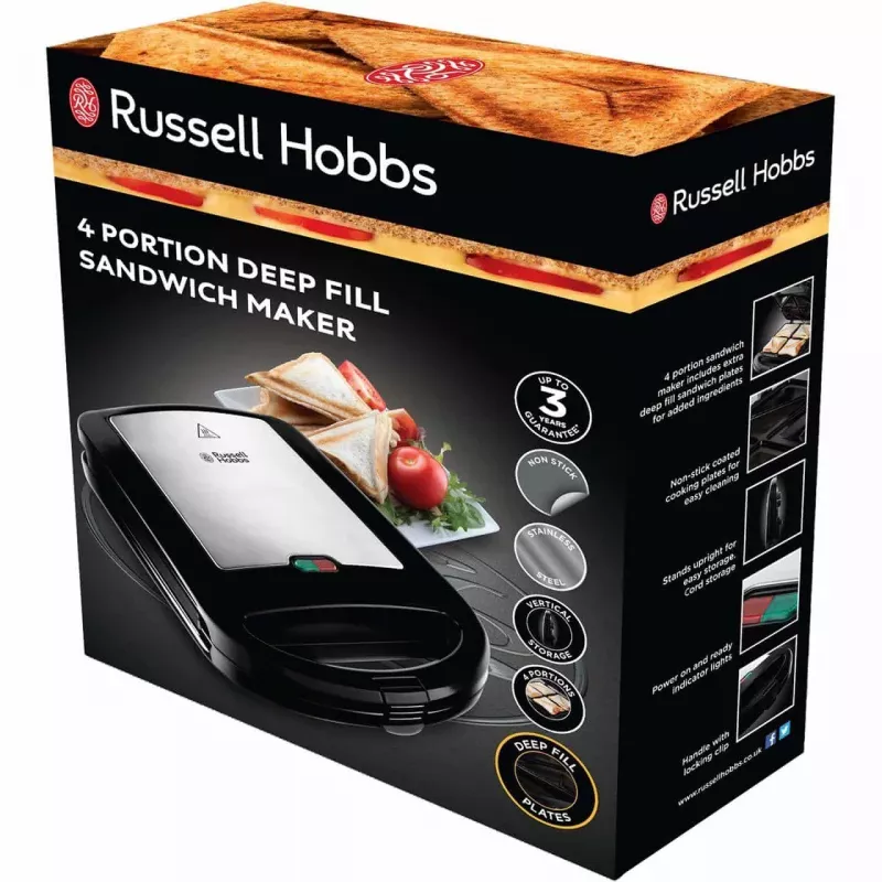 Russell Hobbs Creations 3-in-1 sandwichmaker, zwart/rvs