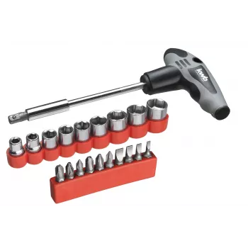 kwb 119390 21-delige bit-set met bithouder-schroevendraaier, S2-staal bits, 25 mm, 1/4 inch zeskant