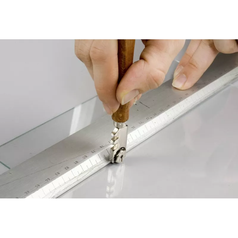 kwb 177100 Hardmetaal glassnijder met houten handgreep, 185 mm