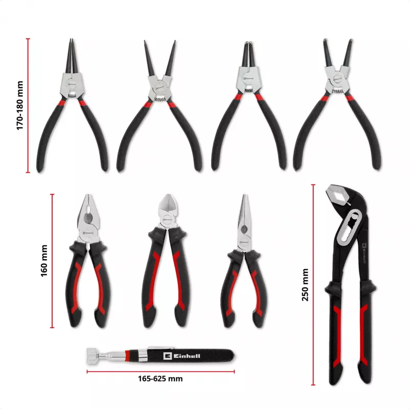 Einhell Gereedschapsinzet tangenset 9-delig voor E-Case S-F (370522)