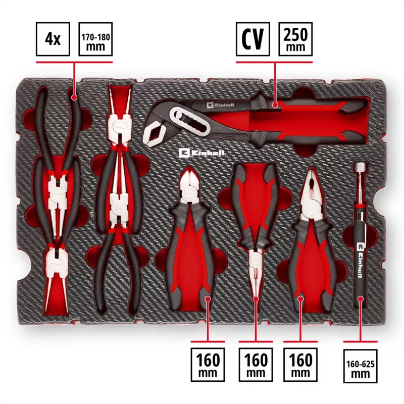 Einhell Gereedschapsinzet tangenset 9-delig voor E-Case S-F (370522)