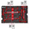 Einhell 370526 9-delige kofferinzet-set voor E-Case, rood/zwart