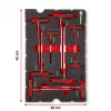 Einhell 370526 9-delige kofferinzet-set voor E-Case, rood/zwart