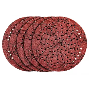 kwb 490704 125 mm schuurschijven, korrel 40, 5 stuks, 8-gats klittenband, aluminiumoxide
