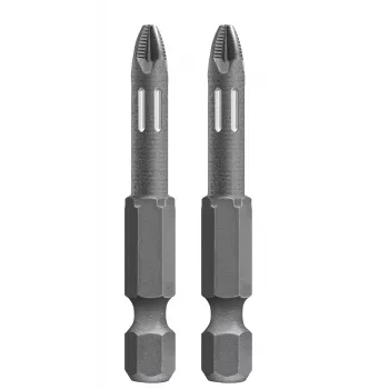 kwb 122153 PoziDriv bit PZ3, 25 mm, zeskantschacht 1/4 inch, staal, 2 stuks