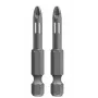 kwb 122153 PoziDriv bit PZ3, 25 mm, zeskantschacht 1/4 inch, staal, 2 stuks