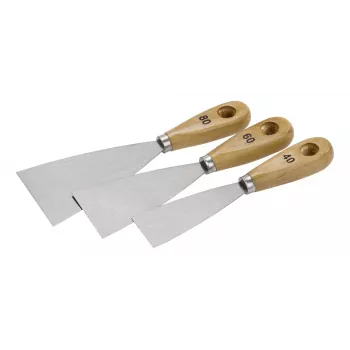 kwb 029997 plamuurmes-set 4-delig roestvrijstalen flexibele bladen 30-100 mm