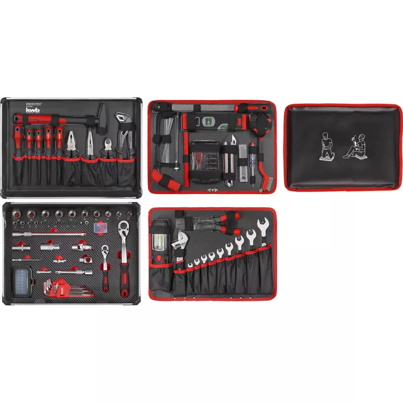 kwb 370680 68-delige gereedschapskofferset met handgereedschap