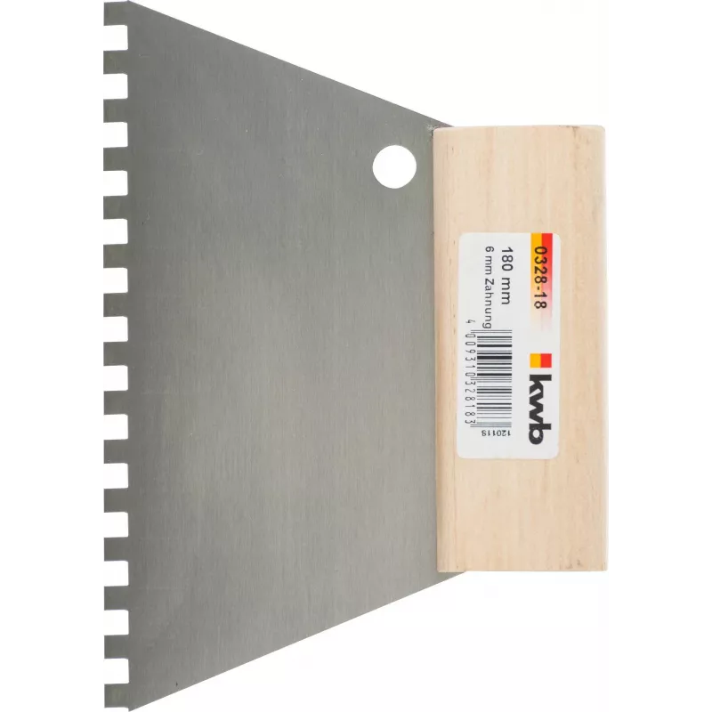 kwb 032818 tandspaan B11 roestvrijstaal 280 mm houten handgreep