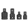 KWB 371600 dopsleuteladapter 1/4 inch zeskant naar 1/2 inch vierkantaandrijving chroom-vanadium