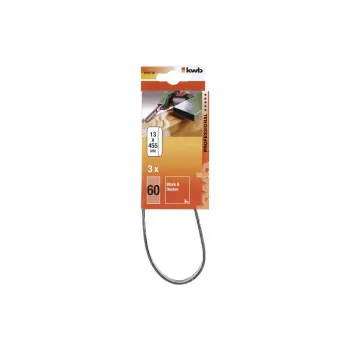 kwb 910506 schuurbandset, korrel 60, 457 mm x 13 mm, 3 stuks