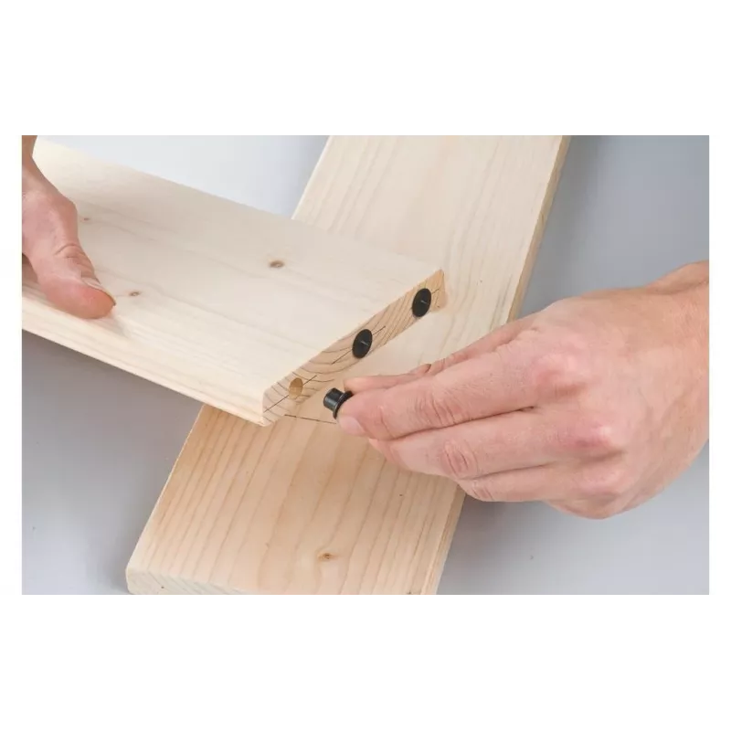 kwb ronde geribbelde houten deuvels, 10 x 40 mm, 4 stuks, natuurbout 530210