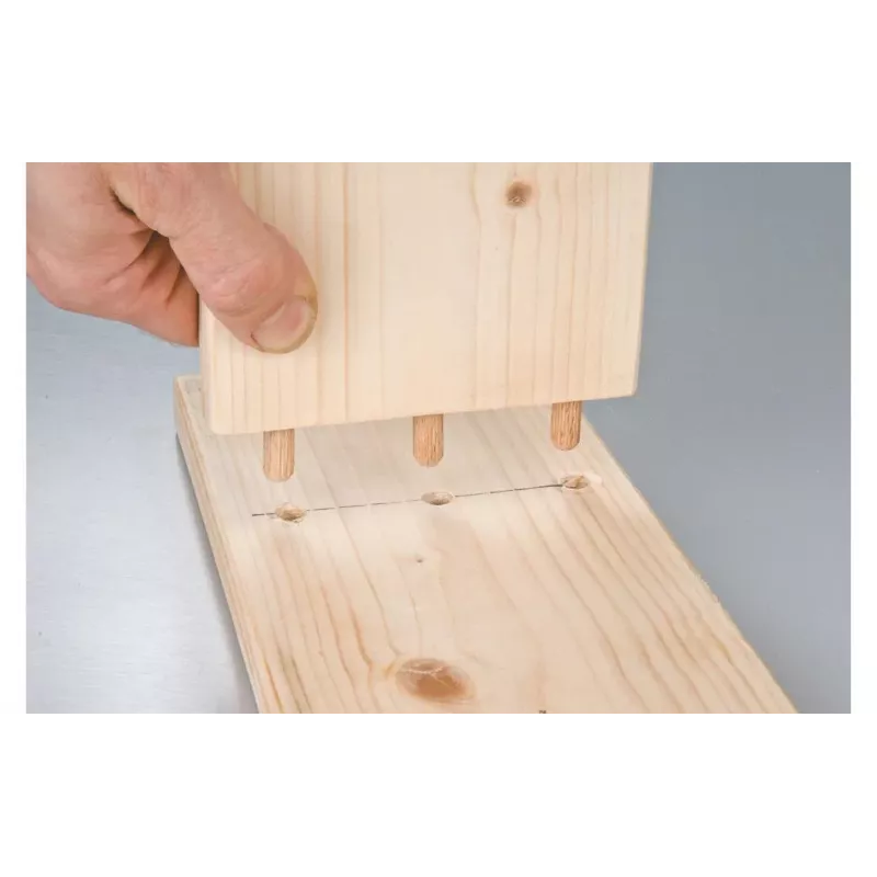 kwb ronde geribbelde houten deuvels, 10 x 40 mm, 4 stuks, natuurbout 530210