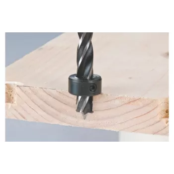 kwb 530300 boordiepte-aanslagset, 3-delig, voor boren 6/8/10 mm, staal, met inbussleutel