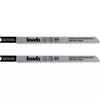 kwb 621030 decoupeerzaagbladen voor hout, geslepen, bi-metaal, 2 stuks