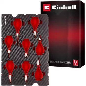 Einhell 370523 E-Case gereedschapsinzet – 8-delige precisietangenset voor E-Case S-F