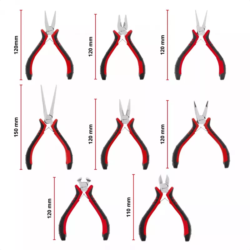 Einhell 370523 E-Case gereedschapsinzet – 8-delige precisietangenset voor E-Case S-F