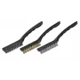 kwb 3-delige draadborstel-set – staal-, messing- en nylonborstels met ergonomische grepen (923490)