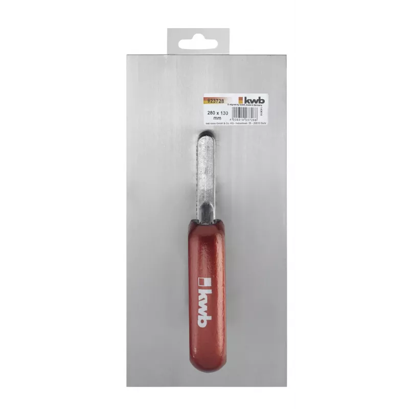 kwb 923728 gladde pleister 280 x 130 mm roestvrij staal