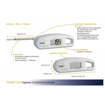 TFA Dostmann Digitale insteekthermometer 30.1047