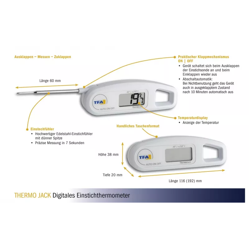 TFA Dostmann Digitale insteekthermometer 30.1047