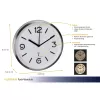 TFA Dostmann 60.3535.02 radiowandklok rond zilver - wit