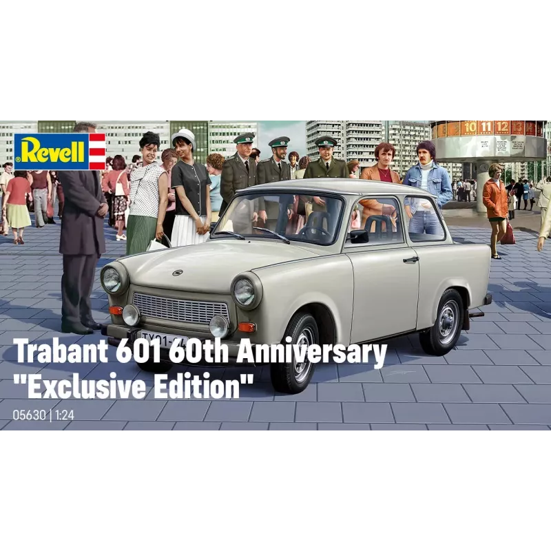 Revell 60e jubileum Trabant 601 Exclusive Edition 1:24 plastic modelbouwpakket 05630
