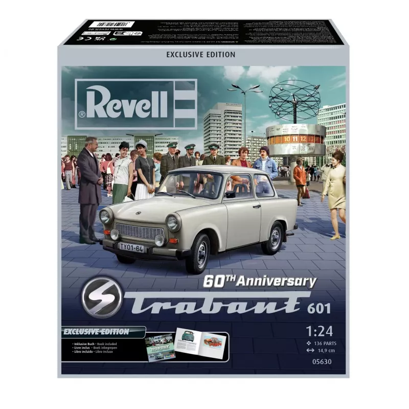 Revell 60e jubileum Trabant 601 Exclusive Edition 1:24 plastic modelbouwpakket 05630