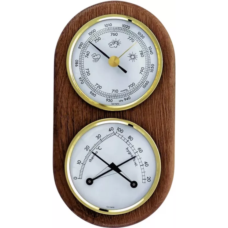 TFA Dostmann analoge weerstation 20.1051 eiken binnen- en buiten