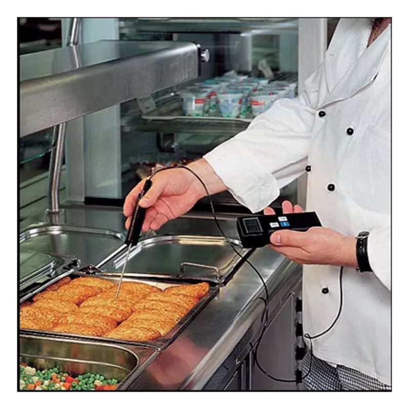 TFA Dostmann 31.1020 professionele digitale insteekthermometer, NTC, -40 tot +200 °C, RVS-sonde, IP65