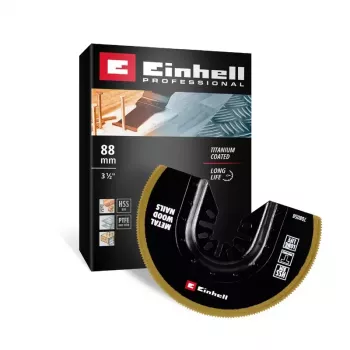 Einhell 708058 BIM-TI 88 mm bimetall halfrond inlegzaagblad voor oscillerende multitools