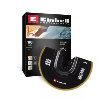 Einhell 708059 BIM-TI inlegzaagblad 100 mm bimetall voor oscillerende multifunctionele gereedschappen, 1 stuk