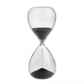 TFA Dostmann zandloper transparant, antraciet analoog (18.6009.10.90)