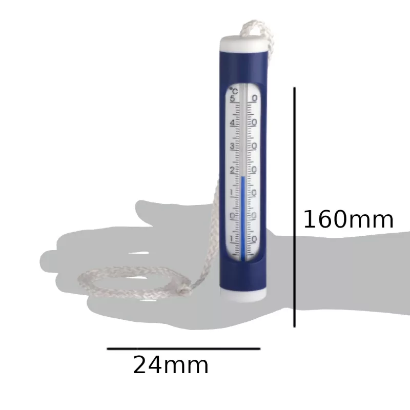 TFA Dostmann 40.2004 drijvende zwembad- en vijverthermometer blauw/wit