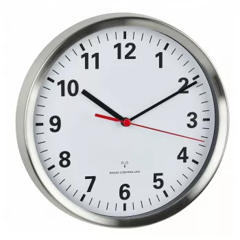 TFA Dostmann 60.3529.02 draadloze wandklok 220 mm aluminium secondewijzer slepend