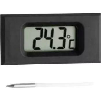 TFA Dostmann inbouwthermometer met kabelsensor, zwart (cat.nr. 30.2025)