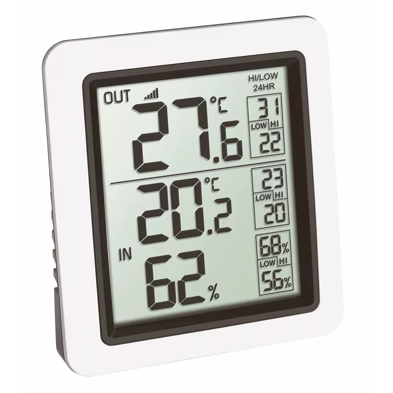 TFA Dostmann INFO draadloze binnen-/buitenthermometer zwart-grijs 30.3065.02