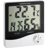 TFA Dostmann WS 5031 thermo-hygrometer met klok, zwart/wit 30-5031