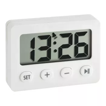 TFA Dostmann 60.2014.02 digitale wekker met timer en stopwatch, zwart