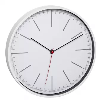 TFA Dostmann 60.3049.02 ronde witte quartz-wandklok