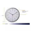 TFA Dostmann 60.3049.02 ronde witte quartz-wandklok