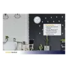 TFA Dostmann 60.3049.02 ronde witte quartz-wandklok