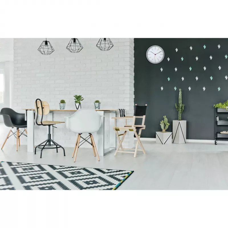 TFA Dostmann 60.3049.02 ronde witte quartz-wandklok
