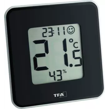 TFA Dostmann 30.5021.01 Style digitale thermo-hygrometer zwart (30.010.425)