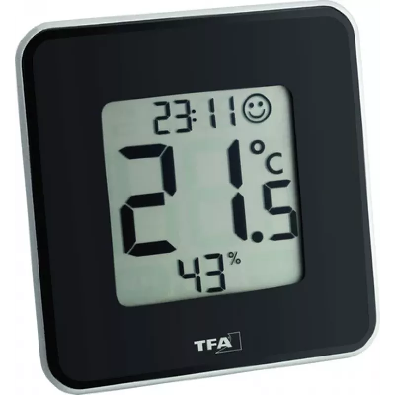 TFA Dostmann 30.5021.01 Style digitale thermo-hygrometer zwart (30.010.425)