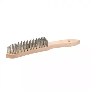 kwb 919950 handstaalborstel met 4-rijige staalborstelharen, 255 mm