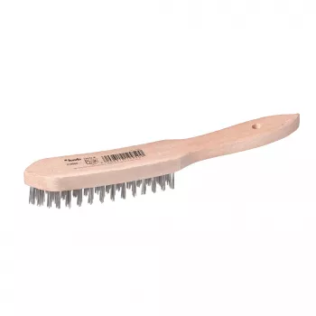 kwb 919950 handstaalborstel met 4-rijige staalborstelharen, 255 mm
