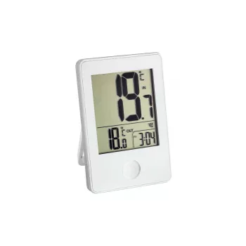 TFA Dostmann radiografische thermometer met klok, wit (30-3051-02)