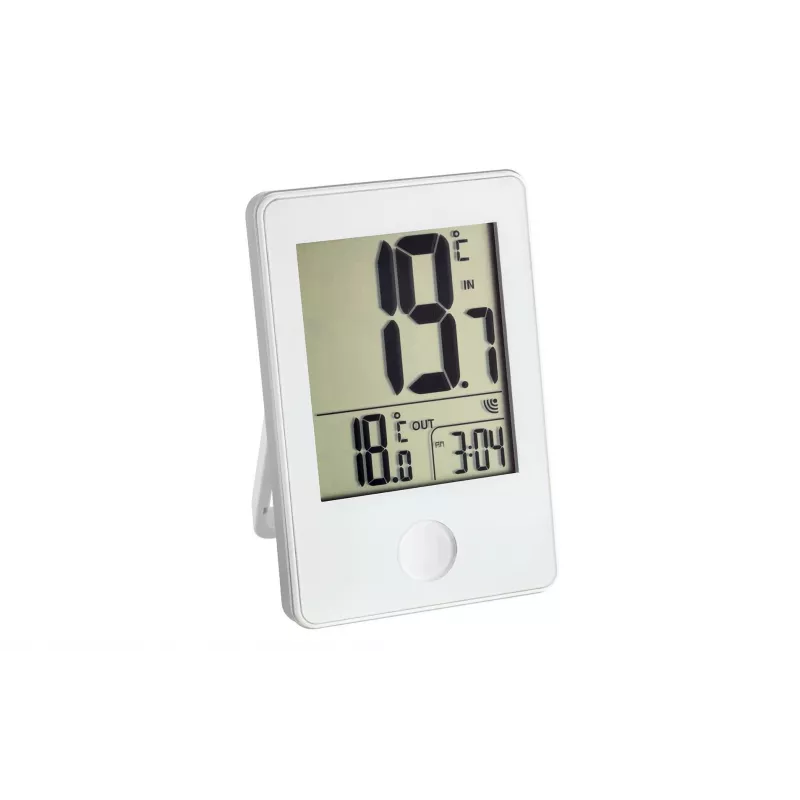 TFA Dostmann radiografische thermometer met klok, wit (30-3051-02)