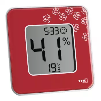 TFA Dostmann Style binnen elektronische hygrometer rood (30.5021.05)